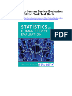 Statistics For Human Service Evaluation 1St Edition York Test Bank Full Chapter PDF