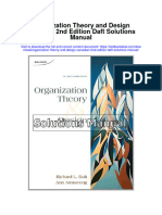 Organization Theory and Design Canadian 2Nd Edition Daft Solutions Manual Full Chapter PDF