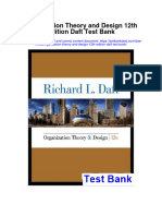 Organization Theory and Design 12Th Edition Daft Test Bank Full Chapter PDF