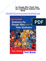 Statistics For People Who Think They Hate Statistics 3Rd Edition Salkind Test Bank Full Chapter PDF