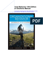 Download Organizational Behavior 13Th Edition Bien Solutions Manual full chapter pdf