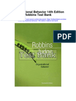 Download Organizational Behavior 14Th Edition Robbins Test Bank full chapter pdf