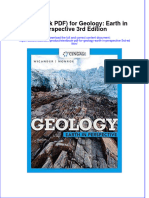 EBOOK Etextbook PDF For Geology Earth in Perspective 3Rd Edition Download Full Chapter PDF Docx Kindle