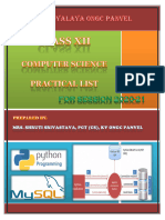 Class XII Practical File For Session 2020-21