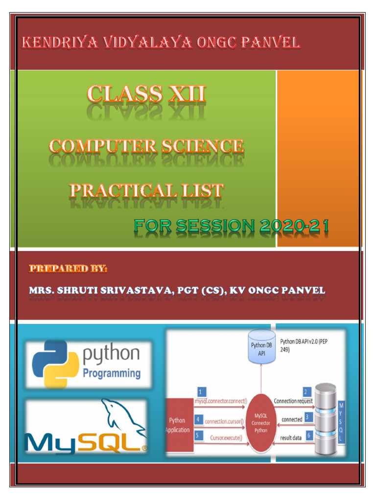 Class XII Computer Science Practical List | PDF | Computer File | Databases