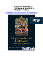 Organizational Behavior An Experiential Approach 8Th Edition Osland Test Bank Full Chapter PDF