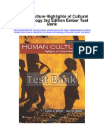 Human Culture Highlights of Cultural Anthropology 3Rd Edition Ember Test Bank Full Chapter PDF