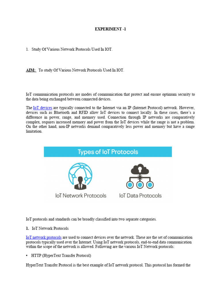 IoT Network Protocols Overview | PDF | Technology & Engineering | Computers