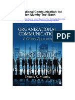 Organizational Communication 1St Edition Mumby Test Bank Full Chapter PDF