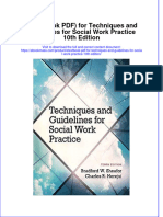 EBOOK Etextbook PDF For Techniques and Guidelines For Social Work Practice 10Th Edition Download Full Chapter PDF Docx Kindle