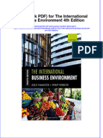 EBOOK Etextbook PDF For The International Business Environment 4Th Edition Download Full Chapter PDF Docx Kindle