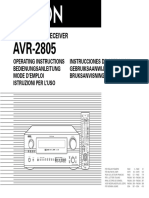 Manual Denon AVR-2805
