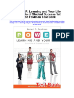 P O W E R Learning and Your Life Essentials of Student Success 1St Edition Feldman Test Bank Full Chapter PDF