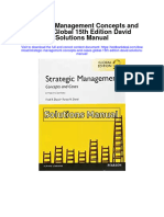 Strategic Management Concepts and Cases Global 15Th Edition David Solutions Manual Full Chapter PDF