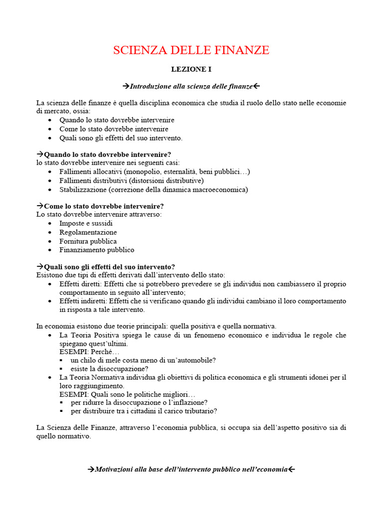 Scienza delle finanze pdf