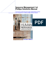 Human Resource Management 1St Edition Phillips Solutions Manual Full Chapter PDF