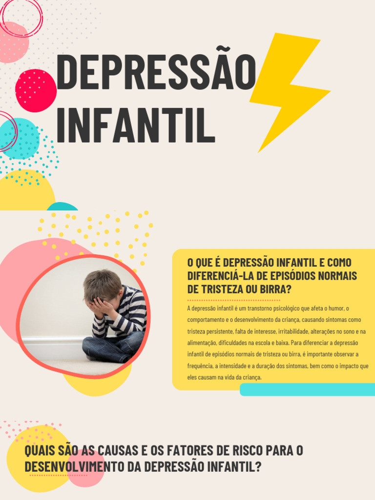 Sintomas e Tratamento da Depressão Infantil | PDF | Depressão ...