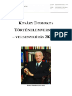 Kosáry Domokos Történelemverseny Versenykiírás 2023-24