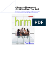 Human Resource Management Canadian 4Th Edition Steen Test Bank Full Chapter PDF