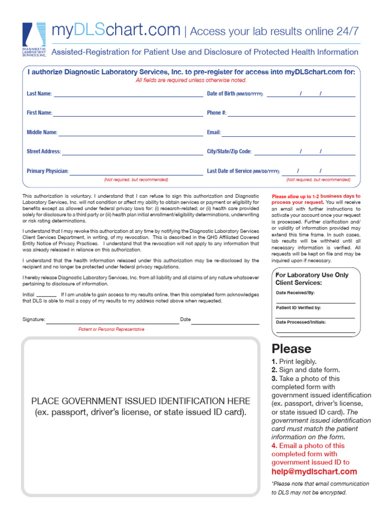 Accessing myDLSchart for Lab Results | PDF | Identity Document | Privacy