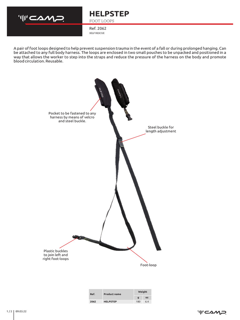 Helpstep: Pocket To Be Fastened To Any Harness by Means of Velcro and ...