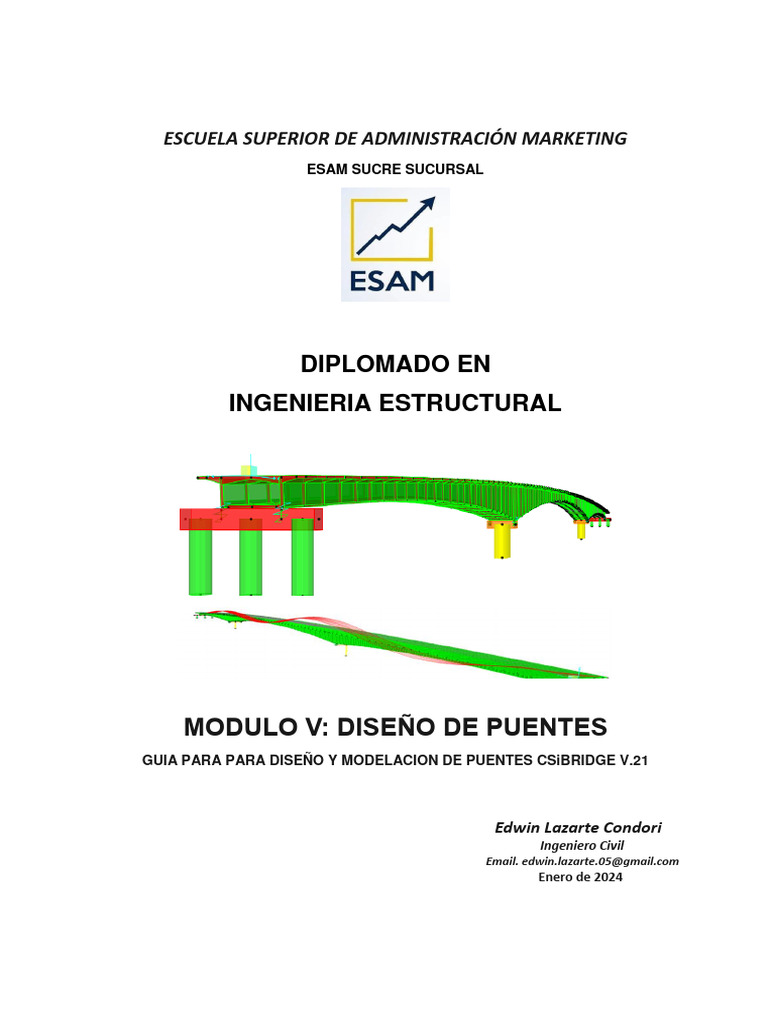 GUIA MODELO PUENTES CSiBRIDGE.V2 290124 | PDF | Ciencias fisicas ...