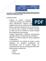 Parámetros para La Exposición de Trabajos en Equipos de Trabajo