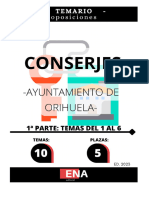 Temario Conserjes Ayuntamiento de Orihuela Ed. 2023 1a Parte Psj2au
