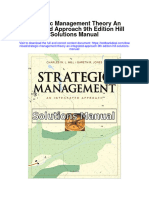 Strategic Management Theory An Integrated Approach 9Th Edition Hill Solutions Manual Full Chapter PDF