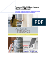 Personal Finance 10Th Edition Kapoor Solutions Manual Full Chapter PDF