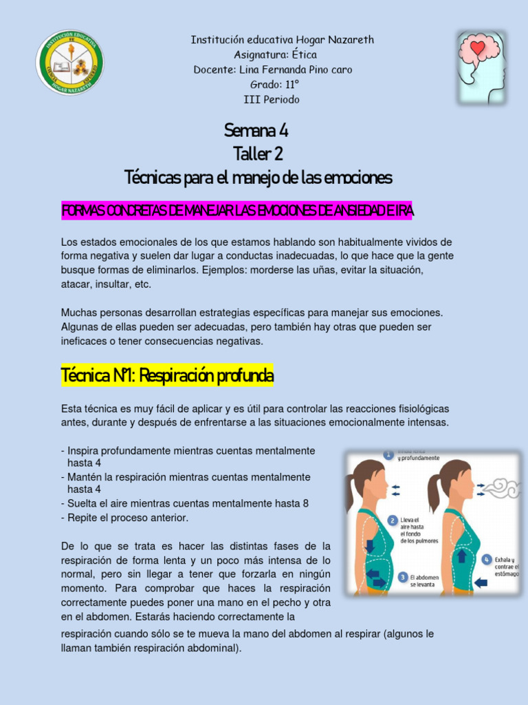 Teoria Control de Emociones | PDF | Las emociones | Respiración
