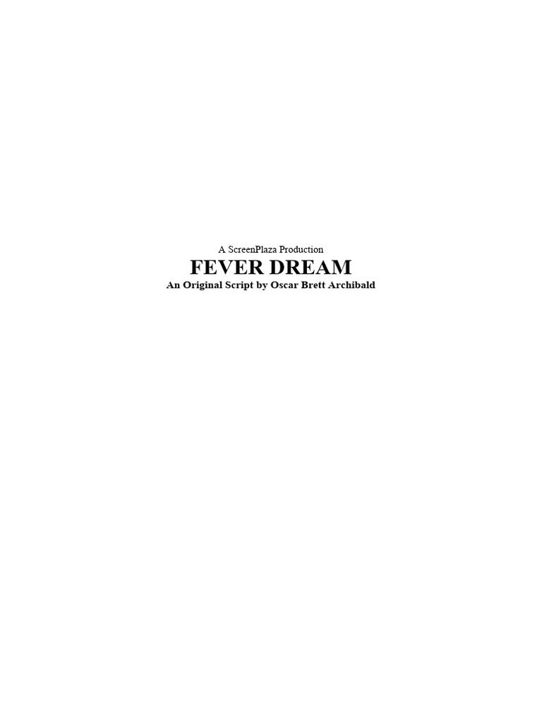 Fever Dream Script | PDF