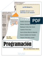 Act I - Análisis Del Proyecto - Interfaces de Usuario V1 Equipo