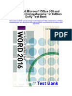 Illustrated Microsoft Office 365 and Word 2016 Comprehensive 1St Edition Duffy Test Bank Full Chapter PDF