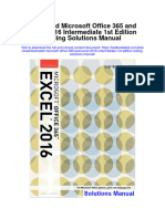 Illustrated Microsoft Office 365 and Excel 2016 Intermediate 1St Edition Reding Solutions Manual Full Chapter PDF