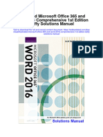 Illustrated Microsoft Office 365 and Word 2016 Comprehensive 1St Edition Duffy Solutions Manual Full Chapter PDF