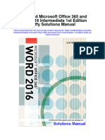 Illustrated Microsoft Office 365 and Word 2016 Intermediate 1St Edition Duffy Solutions Manual Full Chapter PDF