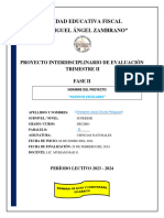 PROYECTO INTERDISCIPLINARIO 10mo FASE II (2