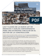 Las 7 Claves de La Nueva Ley de Residuos y Suelos Contaminados para Una Economía Circular en El Sector de La Construcción - Cocircular