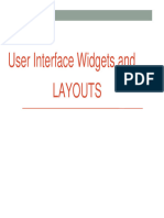 User Interface and Layouts