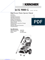 Model K 9000 G: High Pressure Washer Operator Manual