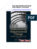 Implementing Organizational Change 3Rd Edition Spector Test Bank Full Chapter PDF