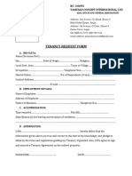 Tenancy Request Form