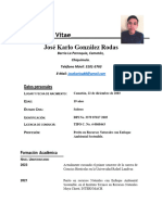 Curriculum Vitae - José Karlo