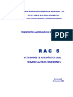 RAC 5 - Actividades de Aeronáutica Civil - Servicios Aéreos Comerciales