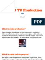Radio TV Production Week 1