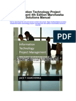 Information Technology Project Management 4Th Edition Marchewka Solutions Manual Full Chapter PDF