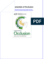EBOOK Fundamentals of Occlusion Download Full Chapter PDF Docx Kindle