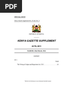 Vetting of Judges and Magistrates Act 2011