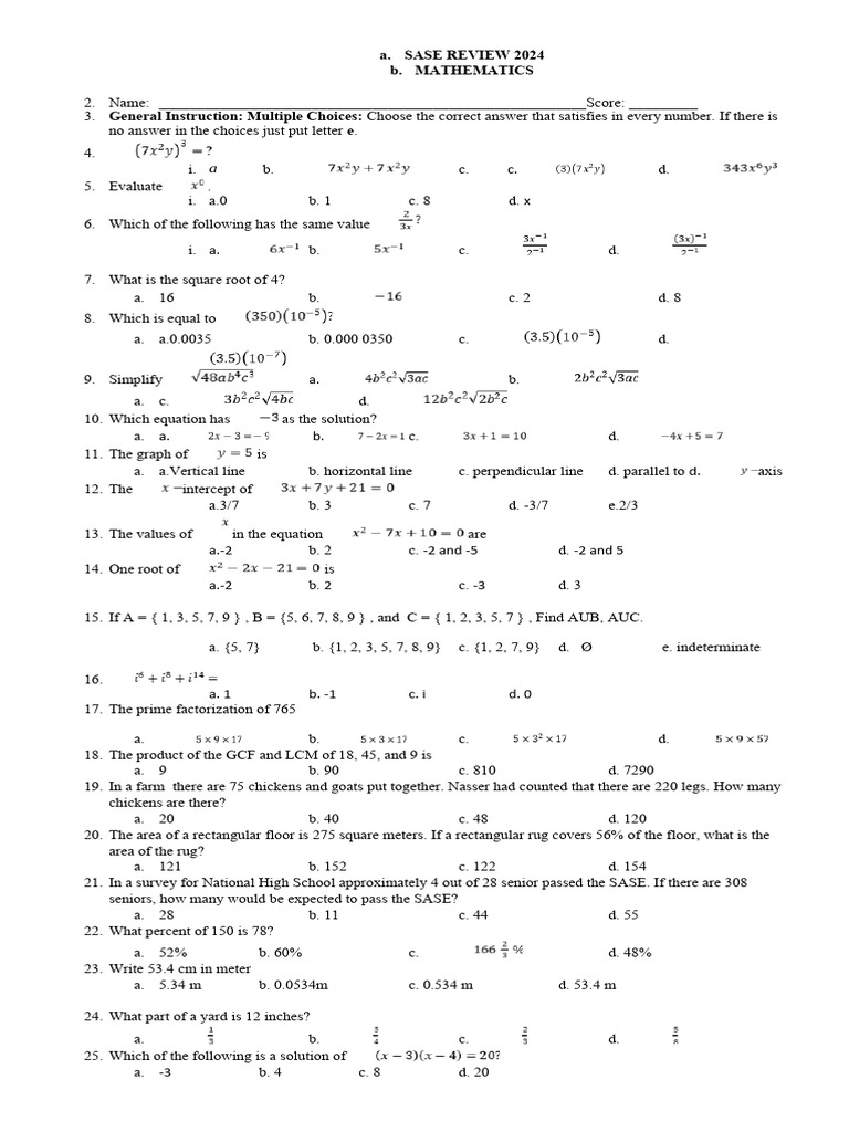 SASE REVIEW 2024(part 1) PDF
